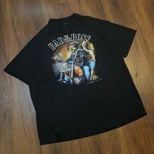 Vintage 1993 3D Emblem Easyriders Bad To The Bone Biker T-Shirt XXL